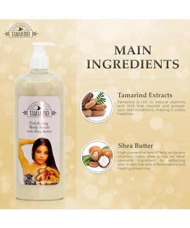 Organic Tamarind Extract Exfoliating Body Wash | 33.8 Fl oz | Nourishing with Tamarind Oil & Shea Butter - Buy Online on GoSupps.com