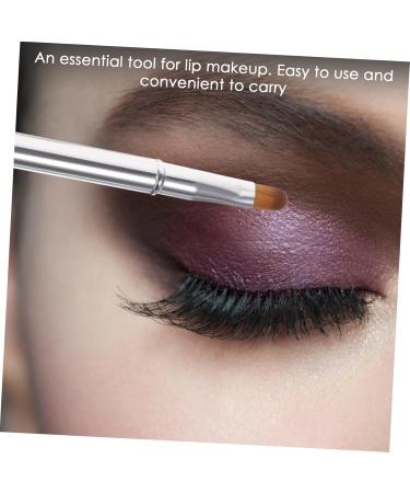 Double Ended Lipstick Brush - Portable Multifunctional Lip Cosmetic Applicator & Eyeshadow Brush | Beauty Makeup Accessory | Silver - Buy Online on GoSupps.com