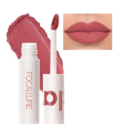 FOCALLURE Velvet Matte Liquid Lipstick  Satin-Finish  High Pigmented Lip Color  Cheeks and Lips Tint  Lightweight  Quick-Drying  Blushing Love 202 Blushing Love