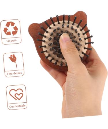 Fomiyes 3-in-1 Airbag Massage Comb & Brush - Bear Shaped Sandalwood Scalp Massager for Hair Care & Lockenshampoo - Buy Online on GoSupps.com