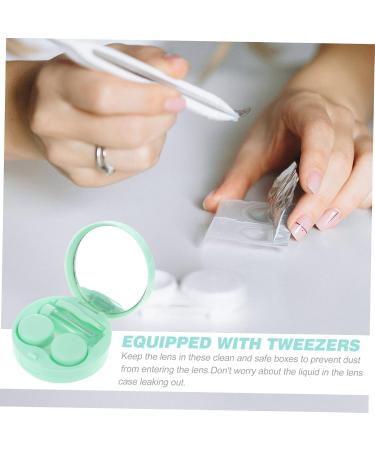 JECOMPRIS Travel Contact Lens Kit - Includes Container Solution & Case - Eye Protection - Portable Green Set (7.5x7.5x2.8cm) - Perfect for Colored Lenses - Buy Online on GoSupps.com