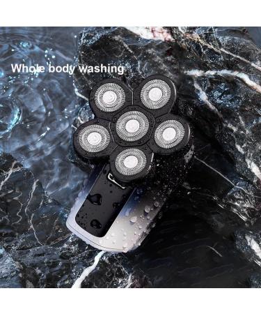 6 in 1 Rechargeable Head Shaver for Bald Men - Electric Grooming Kit with 6 Floating Heads - Buy Online on GoSupps.com