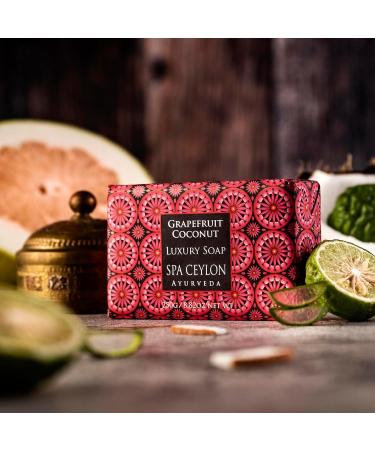 Buy SPA CEYLON Grapefruit Coconut Luxury Soap - Hydrating Paraben Free 100% Vegetarian Softens Skin for All Skin Types - International Shipping Available - Buy Online on GoSupps.com