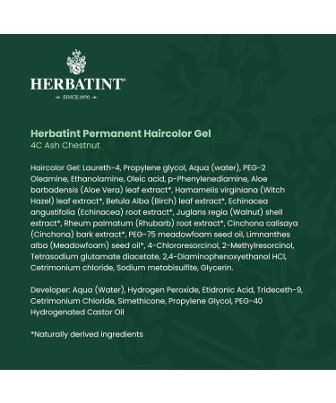 Herbatint 4C Ash Chestnut Hair Dye - Natural and Ammonia-Free - Buy Online on GoSupps.com