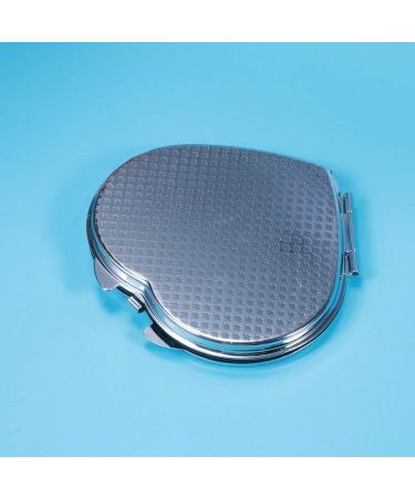 ULTNICE Compact Double Sided Heart Shape Makeup Mirror - Silver | Portable Pocket Mirror for Handbag and Purse - Buy Online on GoSupps.com