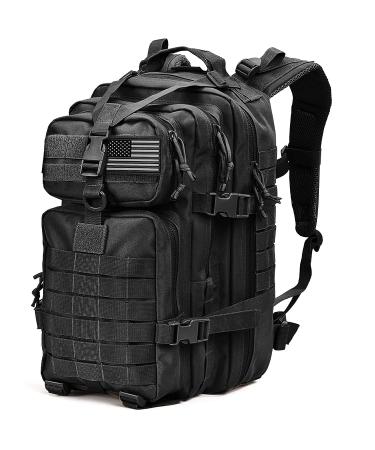 Tru Salute Military Tactical Backpack Large Army 3 Day Assault Pack Molle Bugout Bag Rucksack (black)