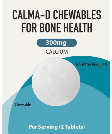 Calma-D Chewables: 300mg Calcium, 150mg Magnesium, 10ug Vitamin D - 60 Tablets - Buy Online on GoSupps.com