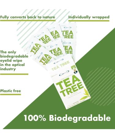 Eye Doctor Tea Tree Eyelid Wipes - 260 Single-Use Biodegradable Tea Tree Eye Wipes for Sensitive Eyes, Dry Eyes, Blepharitis, MGD & Demodex - Buy Online on GoSupps.com