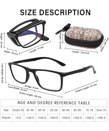 Yukang Foldable Reading Glasses for Men & Women | TR90 Blue Light Filter | Lightweight Anti-Fatigue Glasses | Portable 1.5x Magnification - Buy Online on GoSupps.com