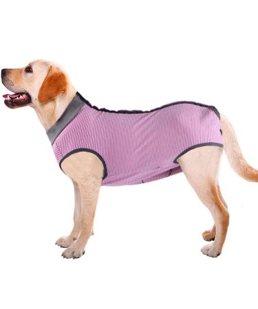 Dog wound protection abdominal protection medical op clothing postoperative vest for puppies cats pets.Replacement of e-collar and fragrance (XXL Pink) XXL Rose