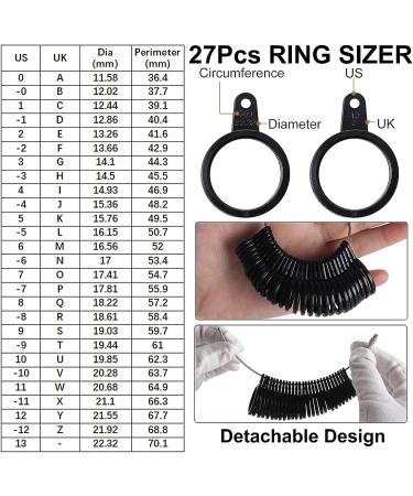 YUEARN 11Pcs Ring Sizer Measuring Tool Kit for Jewelry Making - Premium Set with Mandrel, Hammer, and Polishing Tools - Buy Online on GoSupps.com