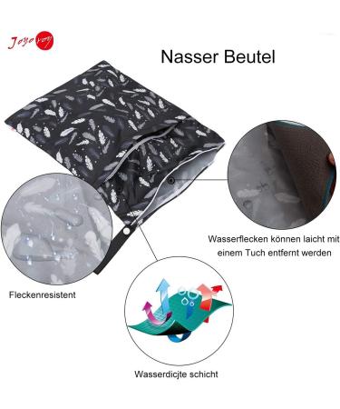 4 Pack Waterproof Wet Bag for Diapers - Geometric Lemon Stars - Perfect for Kindergarten & Daycare | Eco-Friendly Laundry Solution - Buy Online on GoSupps.com