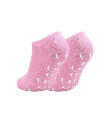Yangwen soft moisturizing socks moisturizing socks enriched with high -quality enriched with essential oils and vitamins for dry heel cracked skin foot (pink)