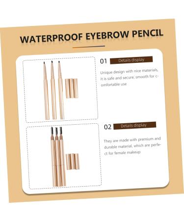Hemoton 3pcs Double Ended Eyebrow Pencil Eyebrow Pencil Brown Brow Pencil Black Eyebrow Pencil Dark Brown Smudge Proof Eyebrow Pencil Eyebrow Pencil Waterproof Makeup Supplies Makeup Tools - Buy Online on GoSupps.com