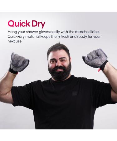 Caveem Exfoliating Mitt Body Scrubber for Deep Exfoliation Korean Scrub Mitt Turkish Body Exfoliator for Remove Dead Skin Gentle Lightweight Loofah Bath Glove for Shower (2 Pack) - Buy Online on GoSupps.com