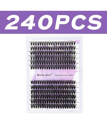 Buy Individual Eyelashes 240 PCs - C Curl Mix 12-16mm DIY Cluster Eyelash Extensions | Perfect for At-Home Use - Buy Online on GoSupps.com