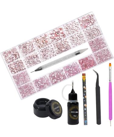 4300Pcs Baby Pink Crystal Rhinestones Kit with Nail Glue & Gel - Nail Art Stones Set for Acrylic Nails - Buy Online on GoSupps.com