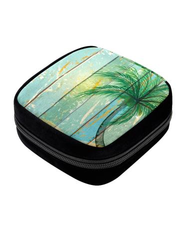 GIAPB Period Bag Sanitary Napkin Storage Bag Pad Holder for Period Makeup Pouch Vintage Wooden Background Color5144