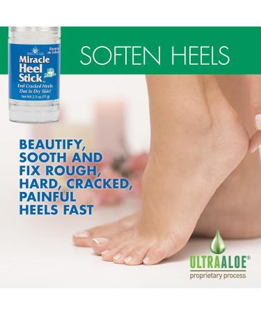 2-Pack Miracle Heel Stick with Pure UltraAloe Aloe Vera Gel - 2.5 oz Stick | Soothes and Repairs Dry, Cracked Heels - Buy Online on GoSupps.com