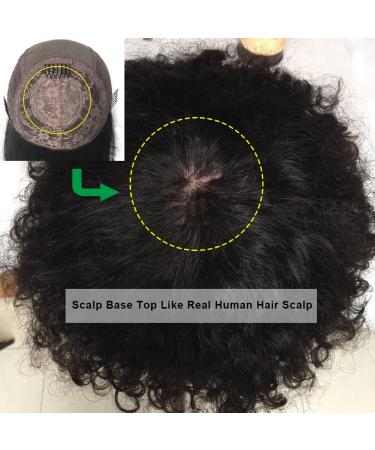 14 Afro Kinky Curly Human Hair Wig with Bangs - Virgin Brazilian, 200 Density - Natural Color - for Black Women - Buy Online on GoSupps.com