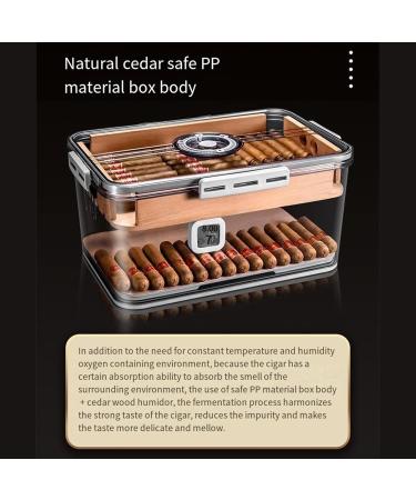 Portable Large Capacity Plastic Transparent Cigar Box with Sealed Double-Layer Cigar Travel Moisturizing Box - Buy Online on GoSupps.com