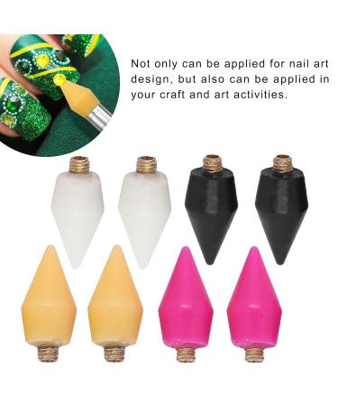 8pcs Nail Rhinestone Picker Wax Head - Replacement Dotting Pen Tips for Easy Bead Pickup | Shop Now! - Buy Online on GoSupps.com