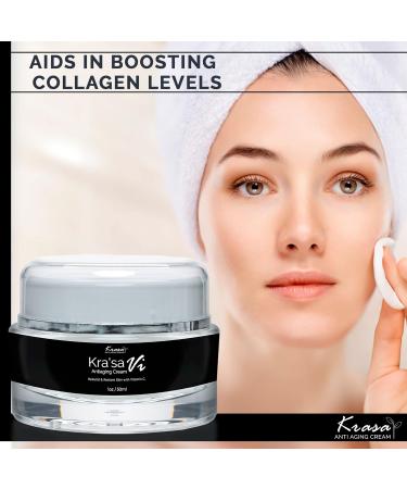 Kra'sa Vi Anti-Aging Cream - Rebuild & Restore Skin with Vitamin C - Nourishing & Hydrating - Collagen Boosting Day & Night Cream for Bright Healthy Looking Appearance - Buy Online on GoSupps.com
