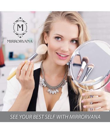 Mirrorvana Large Double Sided 10X and 1X Magnifying Makeup Mirror - 15 Height, 8 Wide with Stand - Gift Box Included - Buy Online on GoSupps.com