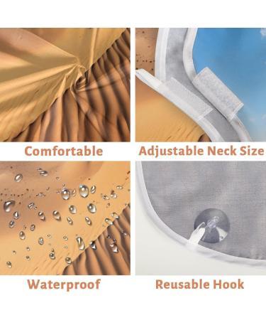 Desert Landscape Beard Bib Apron - Men's Beard Hair Catcher for Shaving | Perfect Father s Day & Holiday Gifts for Dad & Husband with 2 Suction Cups - Buy Online on GoSupps.com