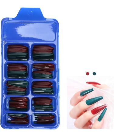 Solid Color Fake Nails Colorful False Nails Pure Color Full Cover Nail Tip Artificial Fake Nails Long Full Coverage False Nails French Nail Acrylic Fake Nails (04) - Buy Online on GoSupps.com