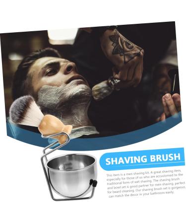 Fomiyes Stainless Steel Men's Shaving Set - Brush Frame Soap Bowl & Travel Kit for Beard Care - Buy Online on GoSupps.com