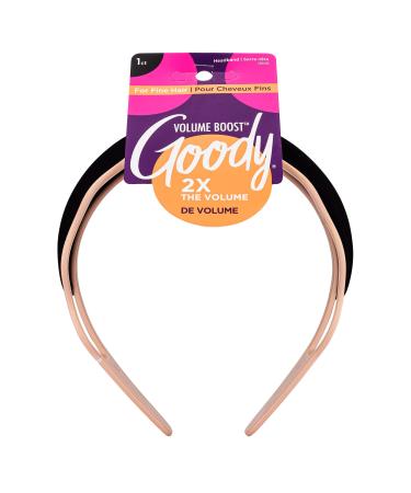 Goody Volume Boost Headband for Fine Hair - 1 Count Blonde - Ouchless Pain-Free Hair Accessories for Women Men Boys & Girls - Perfect for Long Lasting Braids Ponytails & More