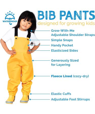 JAN & JUL Cozy-Dry Waterproof Bib Overalls Snow Pants for Kids 3-4T - Black - Buy Online on GoSupps.com