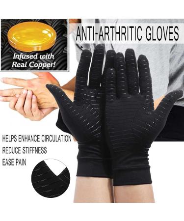 Soraz Copper Compression Gloves for Arthritis Relief | Full Finger Support for Typing Cooking & Gaming (M - Buy Online on GoSupps.com