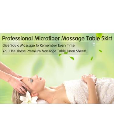 Premium Microfiber Cotton Massage Table Skirt | Protect Your Massage Table | Reusable & Machine Washable - Buy Online on GoSupps.com