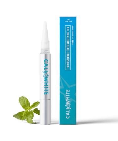 Cali White Vegan Teeth WHITENING Pen, 35% Carbamide Peroxide Gel, Made in USA, Instant Natural Whitener, Convenient Brush for On The Go Use, Professional Results, Sensitive Smile Safe, Organic Mint.