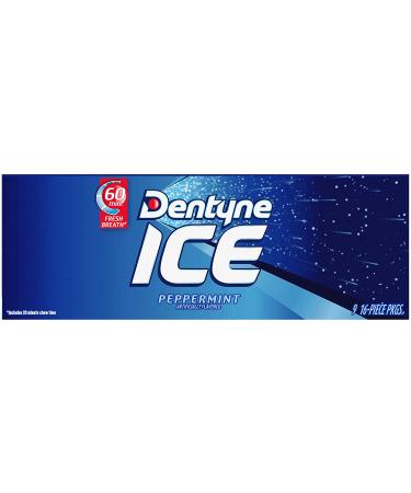 Dentyne Ice Peppermint Sugar Free Gum  9 Packs of 16 Pieces (144 Total Pieces) - Buy Online on GoSupps.com