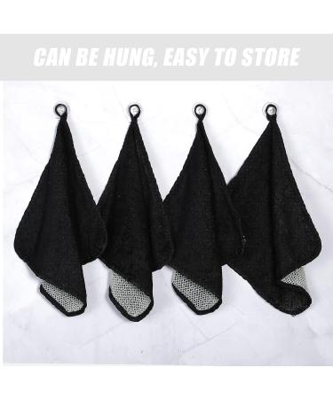 Tudomro Double Sided Exfoliating Wash Cloths - 10 Pack, 10x10 Inch, for Body Shower - Men and Women - Black - Buy Online on GoSupps.com