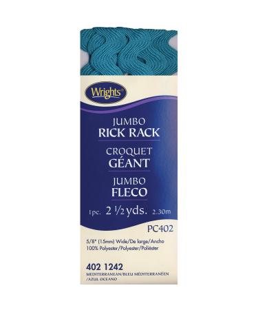 Wrights Jumbo Rickrack 5/8X2-1/2yd  Mediterranean