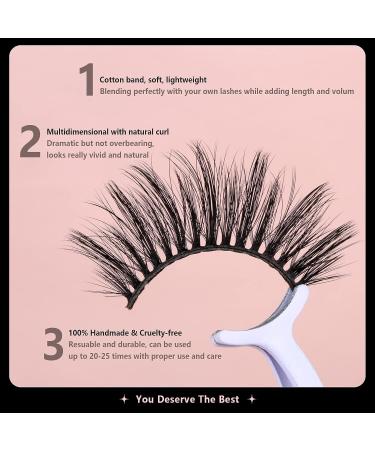 Barbiely False Eyelashes - Fluffy Wispy 3D Faux Mink Lashes - Dramatic Volume & Length - 5 Pairs - Buy Online on GoSupps.com