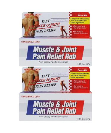 3 Pk. Pure-Aid Muscle & Joint Pain Relief Gel 2 oz