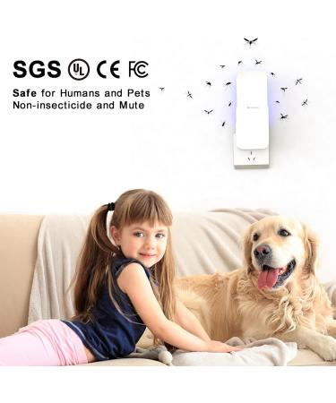Mosalogic Plug-in Flying Insect Trap - Indoor Mosquito Killer with UV Attractant & Night Light - Gnat, Moth, Fly Catcher for Home & Office (1 Pack, White) - Buy Online on GoSupps.com