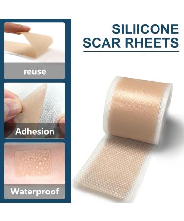 Medical Grade Silicone Scar Sheets - Reusable Gel Tape for Effective Scar Removal - 120x1.6 Roll, Skin Color - Buy Online on GoSupps.com
