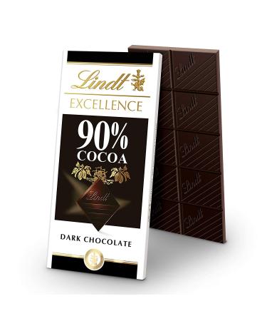 Lindt Excellence Bar 90% Cocoa Dark Chocolate | Gluten Free | Perfect for Holiday Gifts | 3.5 oz (Pack of 12) - Buy Online on GoSupps.com