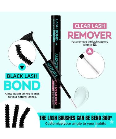 Lash Bond and remover Lash Cluster Glue Long Lasting Strong Hold Waterproof for DIY Lash Extensions at Home by AMZGlRL(5ML+5ML) Lash bond and remover-10ml - Buy Online on GoSupps.com