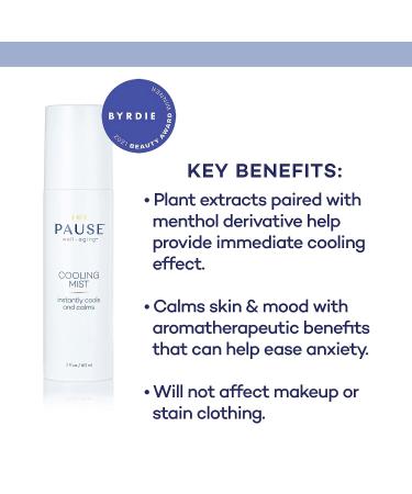 Pause Well Aging Cooling Mist - Calming Spray for Skin & Stress Relief | Hot Flash & Menopause Relief | Night Sweats | 300 Sprays | Made In USA | 2 fl oz - Buy Online on GoSupps.com