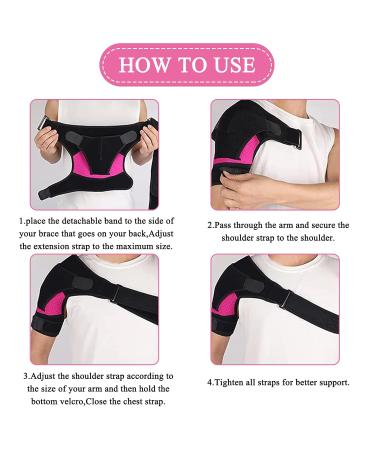 INBOLM Shoulder Brace - Adjustable Support for Rotator Cuff Pain Relief - Purple - Buy Online on GoSupps.com