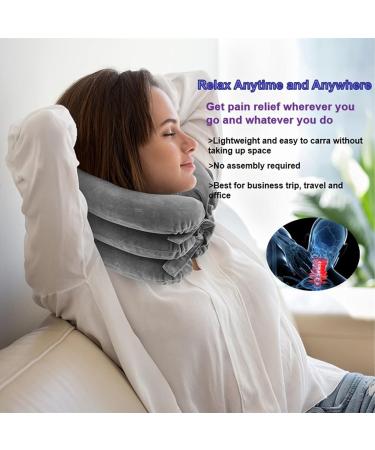 ShawFly Inflatable Cervical Traction Device & Collar Brace - Neck Pain Relief for Home/Office - Grey - Buy Online on GoSupps.com