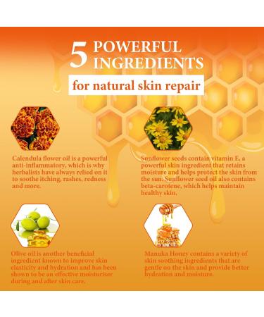 SIONPPGET Manuka Honey and Colloidal Oatmeal Cream Gentle Smoothing for Dry & Itchy Skin Fast Acting for Eczema Psoriasis Dermatitis Armpits Red Rashes for Children Adults - Buy Online on GoSupps.com