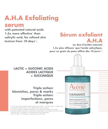 Eau Thermale Av ne Cleanance A.H.A Exfoliating Serum for refined pores anti-blemish with natural acids - Buy Online on GoSupps.com